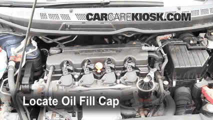 How to Add Oil Honda Civic (2006-2011) - 2007 Honda Civic LX 1.8L 4 Cyl